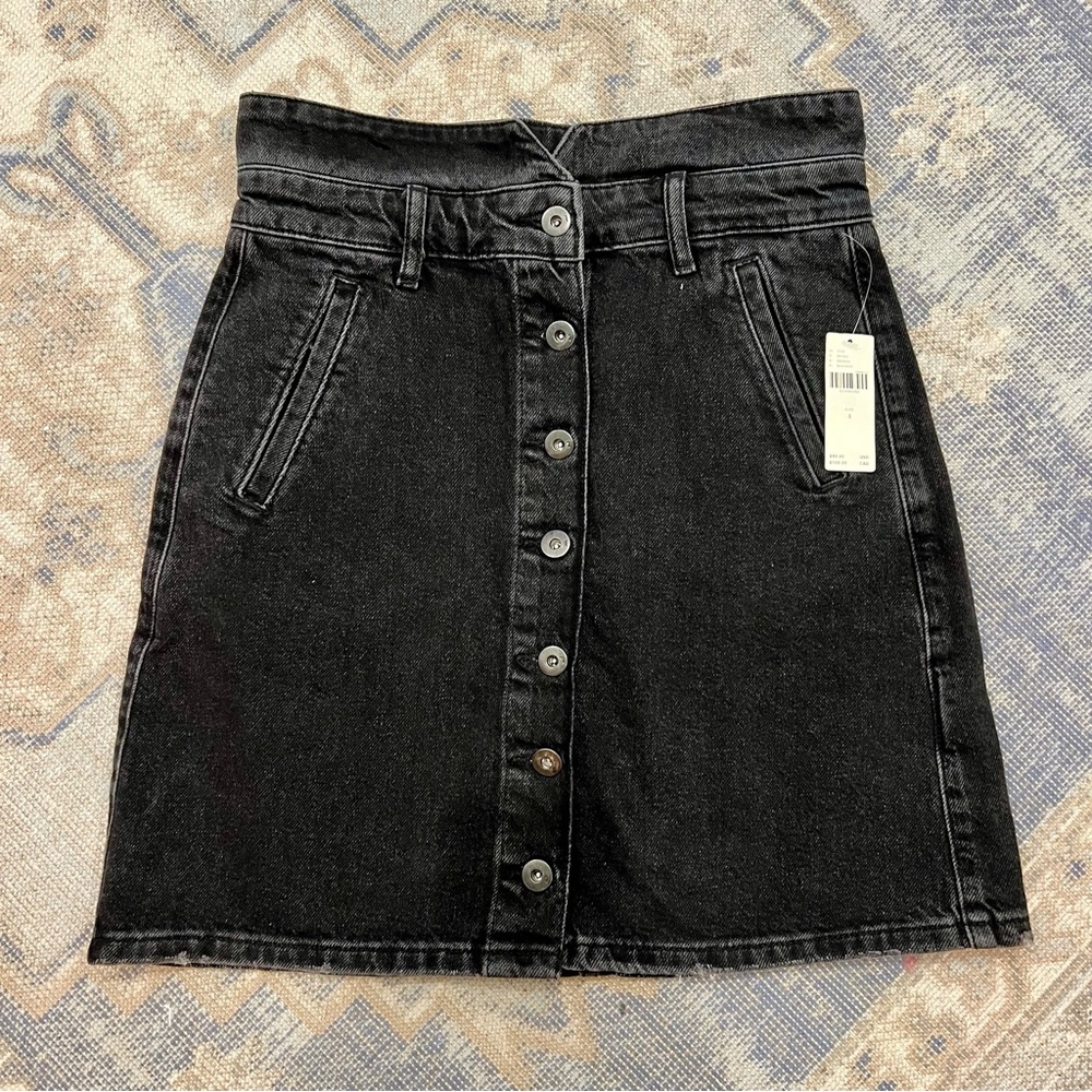 Pilcro & the letterpress Jean skirt - Black - NWT